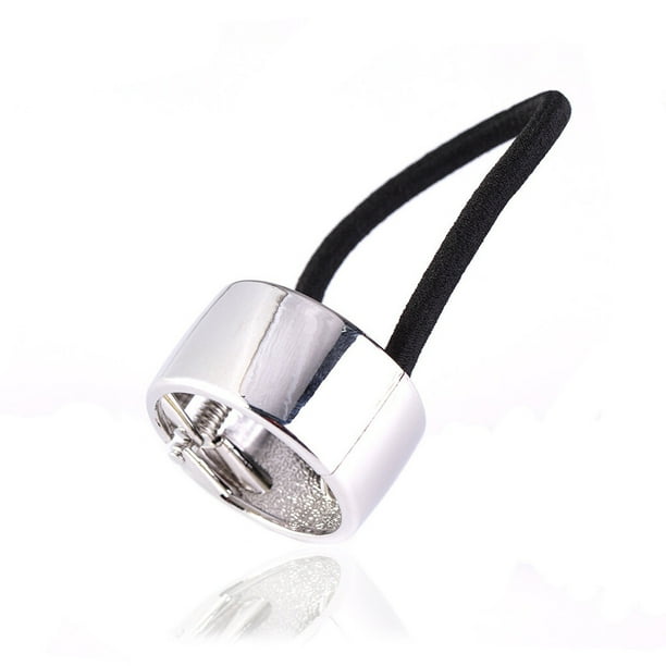 Qarigey Bandas para el cabello de alta elasticidad, estilo Simple, elásticas, decorativas, con estilo, soporte para coleta pesada, sin costuras para Accesorio para el cabello Plata