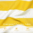 thumbnail image 2 of Lewondr 2 Pack Outdoor Throw Pillow Covers, Square Stripe Waterproof Throw Pillow Cases for Outdoor Patio Porch Farmhouse Garden Balcony Couch, 18"x18", Yellow + White, 2 of 7