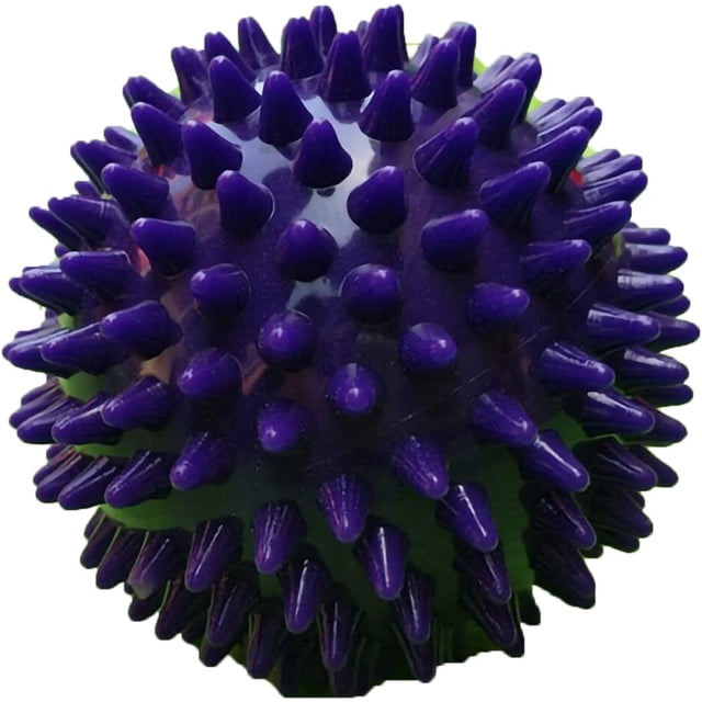 PVC Spiky Hard Massage Ball, Sport Hand Foot Pain Fasciitis Reliever for Relieving Muscle Soreness and Improving Blood Circulation(Purple), PVC Spiky Hard Massage Ball, Sport Hand Foot Pain Spiky
