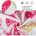 thumbnail image 5 of Valentine''s Day Shower Curtain, Weighted Bottom Romantic Love Theme Pink and Gold Doodle Style Little Heart Fabric Bathroom Curtain Home Decor Waterproof Washable with 12 Hooks,36"x72", 5 of 6