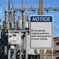 thumbnail image 7 of ANSI Vertical Machine Safety Sign 8"x12" Weatherproof UV Resistant Indoor Outdoor Workplace Caution Warning Sign (Do not operate rotating machinery with gloves/loose clothing), 7 of 7