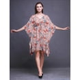 thumbnail image 2 of Bimba Kaftan de Plage à Fleurs Robe Midi Courte Caftan-4X-5X, 2 of 5