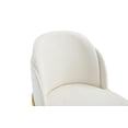 thumbnail image 6 of Dining Chairs Set of 2, Modern Upholstered Kitchen Chair with Metal Legs, Armless Chairs for Kitchen and Dinning Room, Antique White, 6 of 9