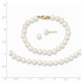thumbnail image 2 of Real 14kt Yellow Gold 4-5mm FW Cultured Pearl; 14in Necklace; 5 Bracelet & Earring Set; for Adults and Teens; for Women and Men, 2 of 2