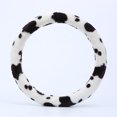 thumbnail image 1 of NETSENG Plush Cow Print Steering Wheel Cover Fluffy Universal 15 inch for Women Girls, 1 of 7