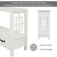 thumbnail image 3 of Modern Storage Cabinet with Drawers and Shelves, Farmhouse Narrow Console Table Sideboard with Wooden Frame for Entryway Living Room Bedroom, Easy Assembly, White, 3 of 7