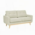thumbnail image 4 of Modern 67.7" Wide Mid-Century Tufted Upholstered Sofa with Wooden Legs, 4 of 9