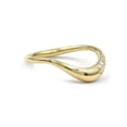 thumbnail image 2 of SOLITAIRE JEWELS Round Moissanite Diamond Deep Curved Stacking Wedding Band Solid 18K Yellow Gold, 2 of 5
