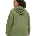 thumbnail image 3 of Calvin Klein Womens Running Logo Tape Hoodie Sweatshirt, Green, Plus Size, 2X, 3 of 3