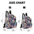 thumbnail image 2 of FORMRS Mini Backpack Purse for Women Quilted Travel Daypack Casual Shoulder Bag, Pink and Purple Flowers, 2 of 7