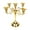 Gold, variant on European Five-Headed Candlestick - Ornate metal design perfect for romantic events, restaurants, or home decor. Enhances vintage and festive atmospheres., Gold