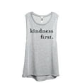 thumbnail image 1 of Kindness First Women's Fashion Sleeveless Muscle Workout Yoga Tank Top Sport Grey Small, 1 of 3