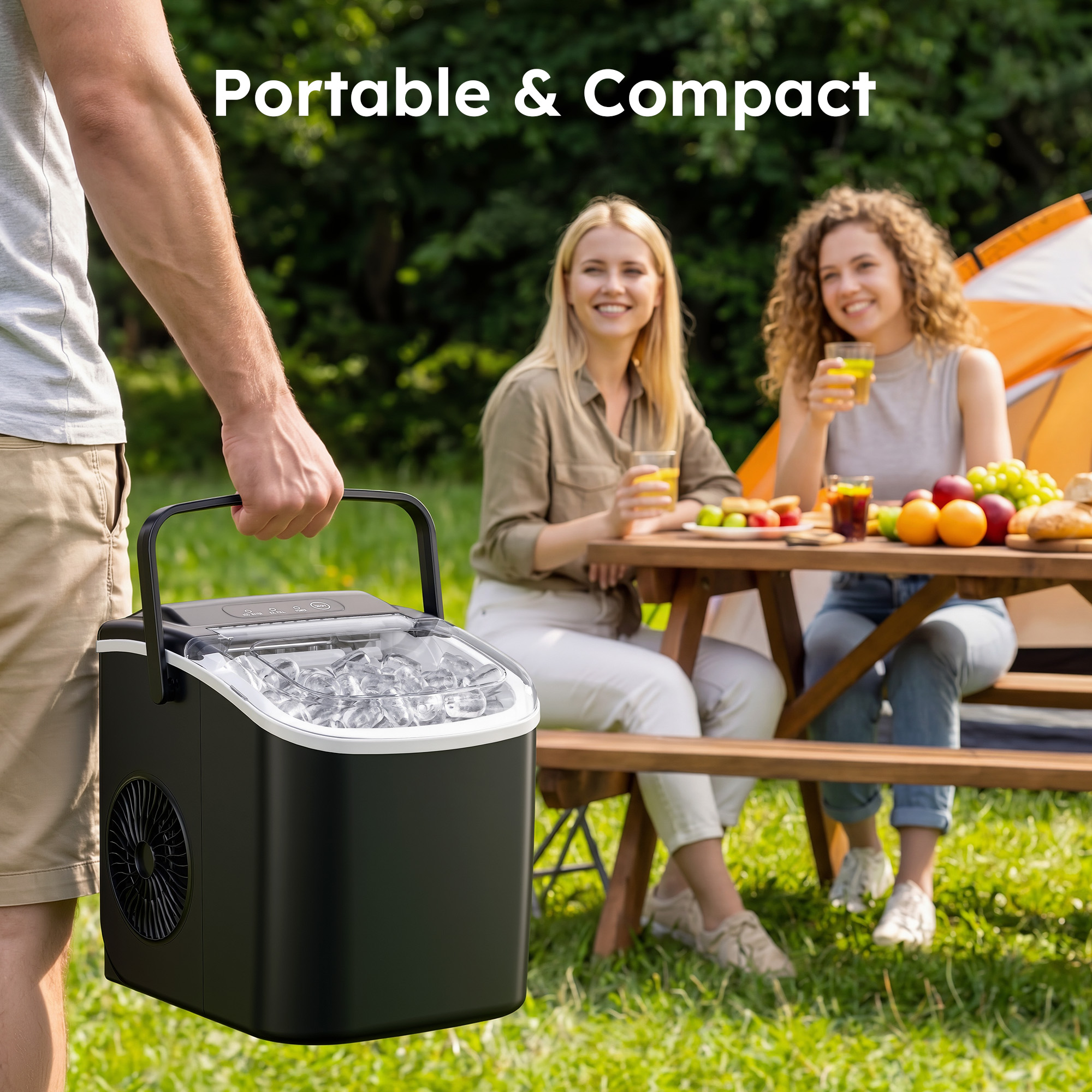 Simzlife Countertop Ice Maker, 26 Lbs/24H, Black photo 8