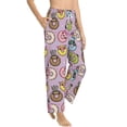 thumbnail image 2 of Xecao Cute Donuts Women's Straight Lounge Pajama Pants: The Epitome of Relaxed Sleepwear, 2 of 9