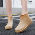 thumbnail image 5 of XIMIN Women's Lightweight Rain Boots Wide Calf Mid Waterproof Rainboots Solid Color Rain Boots Outdoor Non-Slip Boots Short Ankle Boots Garden Boots, 5 of 8