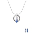 thumbnail image 2 of Delight Jewelry Silvertone 3-D Blue Running Shoe Gymnastics Ring Charm Necklace, 18", 2 of 4