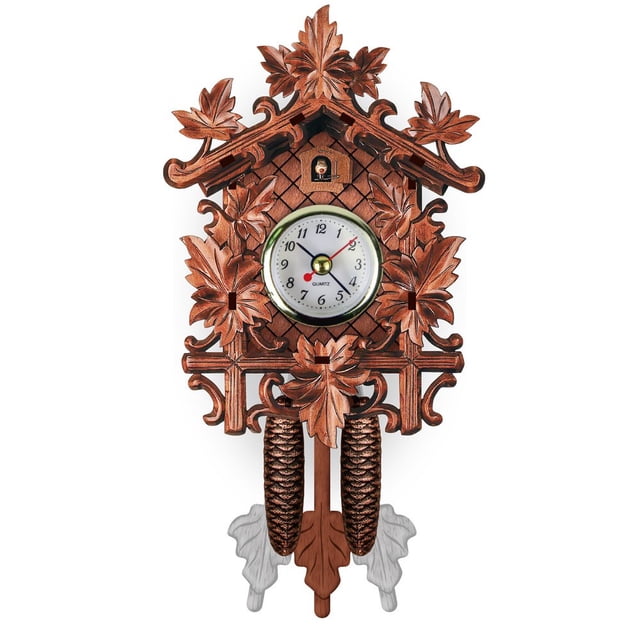 Cuckoo Wall Clock Bird Wood Hanging Decorations for Home Cafe Restaurant