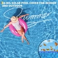 thumbnail image 5 of EastVita 12x32 FT Rectangle Solar Pool Cover for Inground and Above Ground Pools-16 Mil Heavy Duty Solar Blanket-Reduce Evaporation Heat and Retention Blue, 5 of 9