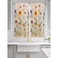 thumbnail image 4 of Spring Floral Bedroom Curtains 63 Inches length, Vintage Pastoral Rustic Botanical Flowers Window Treatment Curtain Drapes, Rod Pocket Curtain Panels for Living Room Kitchen, 42"x63", 2 Panels, 4 of 7