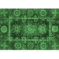 thumbnail image 1 of Ahgly Company Indoor Rectangle Oriental Emerald Green Traditional Area Rugs, 2' x 3', 1 of 4