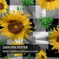 thumbnail image 4 of Sunflower Tablecloth Black and White Checkered Tablecloth Floral Round Tablecloth 70 Inch Washable Reused Picnic Table Cover Holiday Party Dining Kitchen Decor, 4 of 6