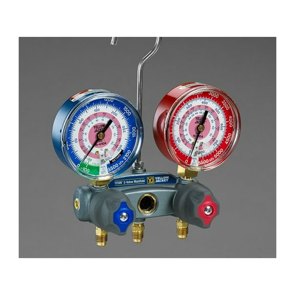 Yellow Jacket 49863 Titan 2 Valve Test and Charging Manifold