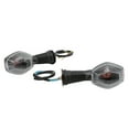 thumbnail image 4 of Motorcycle Front Turn Signal Light, 2pcs Portable Motorcycle Signal Light Compact ABS Wear Resistant Sturdy  Replacement For  DL 1000 V-Strom For Outing Transparent,Tawny,Black, 4 of 8