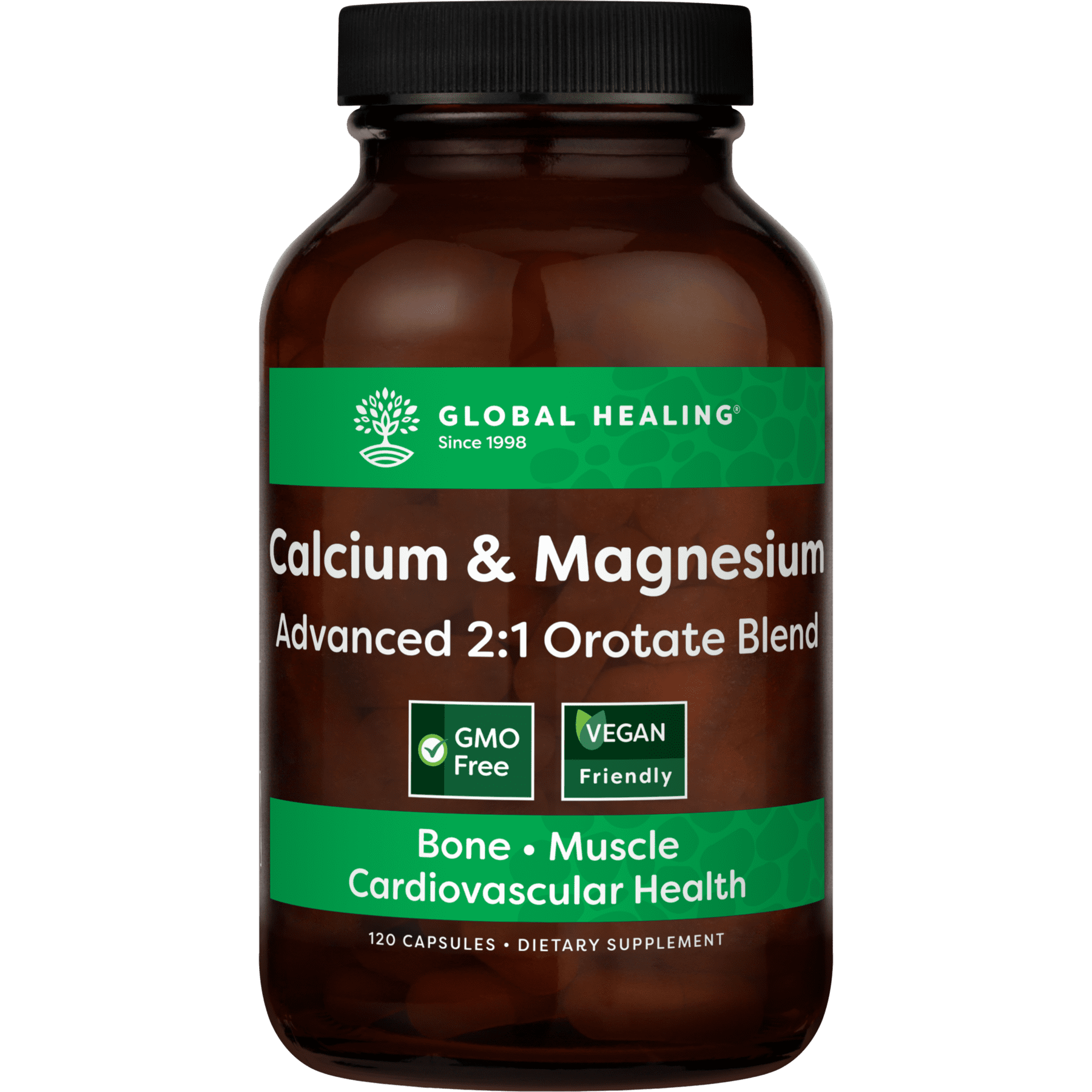 Global Healing Calcium & Magnesium Supplement 120 Capsules