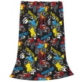 thumbnail image 2 of Honeii Monster Car Print Fleece Blanket - Throw Blanket for Bed, Sofa, Couch, Camping, and Travel , Microplush Ultra Soft Warm Blanket-60"x50", 2 of 7