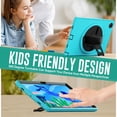 thumbnail image 4 of K-Lion Rugged Case for Samsung Galaxy Tab A8 10.5 inch X200 X205,Kids Friendly Heavy Duty Silicone Case Hand Strap Kickstand Shockproof 3-Layer Protection Cover for Samsung Galaxy Tab A8 10.5 , Blue, 4 of 7