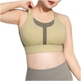 thumbnail image 4 of Xfvqtps Large Size Sports Bra for Women Standard Strap Padded Yoga Athletic Exercise Bras High Impact Sports Bra for Large Breasts Green, 4 of 4