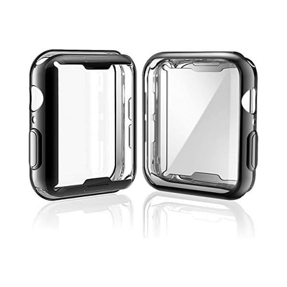 wonima88 [2-Pack] 40mm Case for Apple Watch New SE 3 (2025) / Series 6 / Series 5 / Series 4 Screen Protector, Overall Protective Soft Case TPU HD Ultra-Thin Cover for iWatch, 1 Black   1Transparent
