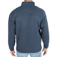 thumbnail image 3 of Men's Smith's Workwear Sherpa-Lined Sweater Fleece Jacket Color: Slate Blue Heather Size: XL, 3 of 5