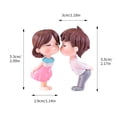 thumbnail image 6 of EGYMEN 2PCS Cute Kissing Couple Doll, Resin Decorative Figurine, Miniature Garden Ornament, Hand Painted Desk Accessory, 6 of 6