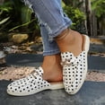 thumbnail image 5 of Samdudou Slip On Shoes for Women Spotted Backless Mules Closed Toe Flat Loafers with Metallic Hardware Detail Daily Walking Footwear, 5 of 9