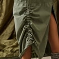 thumbnail image 4 of Falda Cargo Larga Falda larga de moda para mujer, estilo Y2K, atuendo diario (verde L) Cgtredaw Para estrenar, 4 of 7