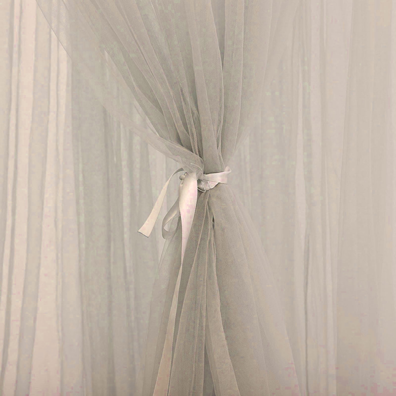 Bed Canopy for Girls Boys Bedroom Decor, Round Dome Mosquito Net for Baby Crib, Nook Castle Game Tent Nursery Decoration for Child, Play or Reading(23.6"*94.5",Light Beige)