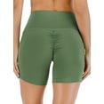 thumbnail image 5 of YouLoveIt Womens Yoga Shorts Butt Lifting Yoga Shorts High Waist Tummy Control Yoga Leggings Solid Color Yoga Running Shorts Yoga Short Leggings Stretch Ruched Hot Shorts with Pockets, 5 of 6