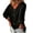 Black, variant on LAVA Womens Fashion Plus Size Tops V Neck 3/4 Sleeve T-shirts Button Down Shirts Blouses (Orange, XL)