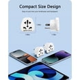 thumbnail image 3 of Adaptador de Enchufe LENCENT Blanco Convierte Enchufe de Europa y Más a EE. UU., 3 of 8