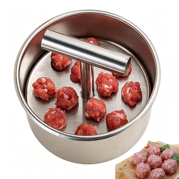 Stainless Steel Meatball Mould, 6/12 Hole Meatball Maker for Uniform Kitchen Creations