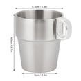 thumbnail image 3 of 7Pcs Stainless Steel Water Cup Set, Double Layer Anti Scalding Stainless Steel Water Cup Coffee Cups with Cup Holder Plastic Electroplating Handle for Hone Use, 3 of 8