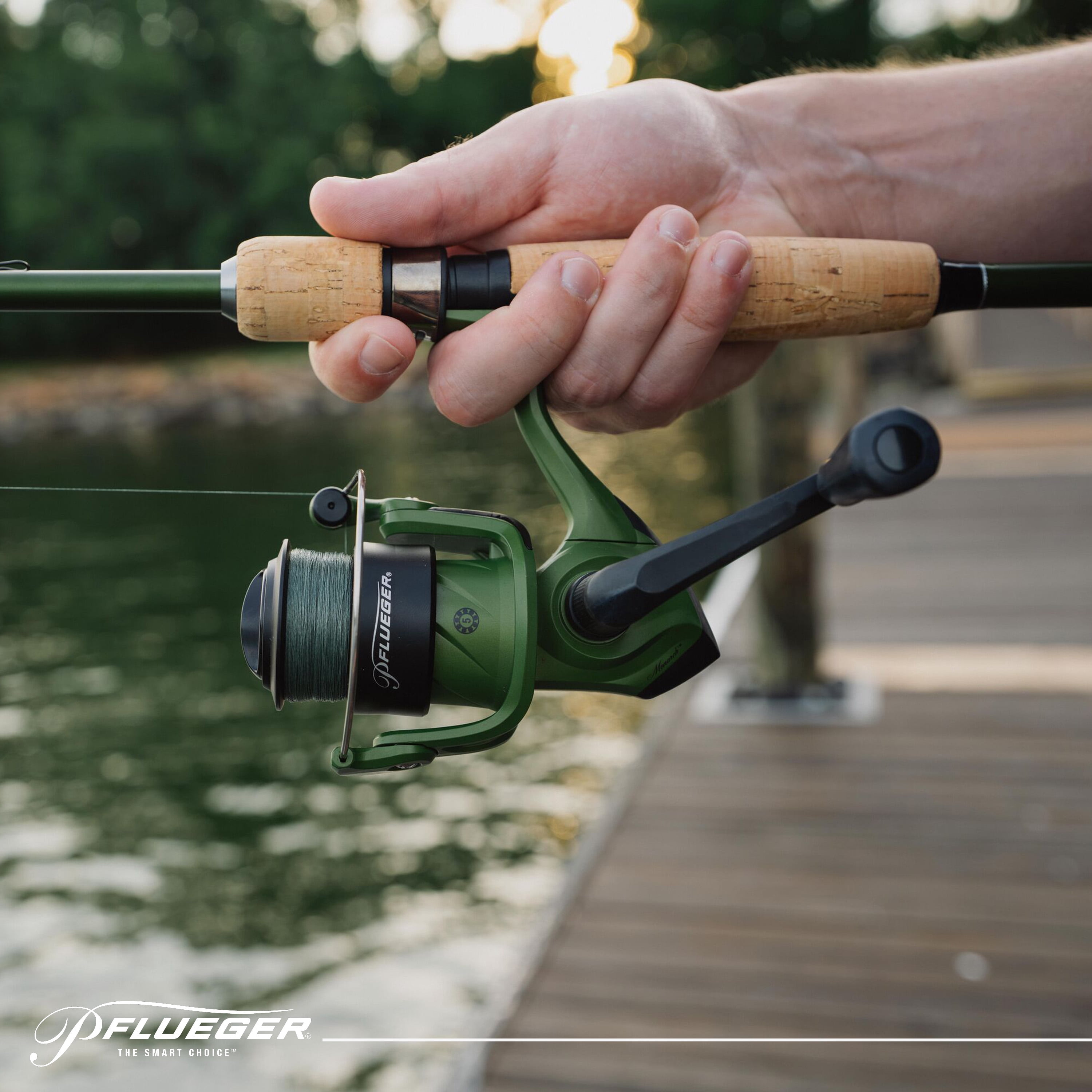 Pflueger Monarch Spinning Reel, 40 Size (5.2:1)