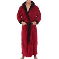 thumbnail image 1 of Mens Winter Warm Hooded Coat Bathrobe Towelling Long Dressing GownM, 1 of 3
