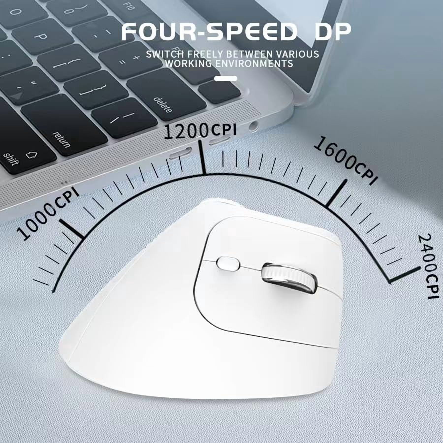 Jomaa Vertical Mouse Rechargeable Bluetooth 2.4G Wireless Mouse With Multi-fucntion Adjustment Knob, Zoom in/out, Windows Switch, Horizontal Pull Bar