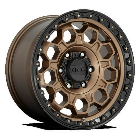 KMC Aluminum Rim KM545 TREK 17X9in Matte Bronze with Black Lip Finish, KM54579068600