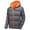Gray, variant on 2024 Mens Winter Coats Quilted Jacket Long Sleeve Casual Patchwork Hooded Cardigan Pockets Warm Cotton Padded Jacket Black