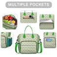 thumbnail image 2 of Green Cartoon Crocodiles Hearts Pattern Womens Lunch Box for Work,Insulated Large Lunch Bag for Tween and Teen,Loncheras Para Mujer,Leakproof Adult Lunch Bag for Work,Beach,Travel,Picnic,Camping, 2 of 7