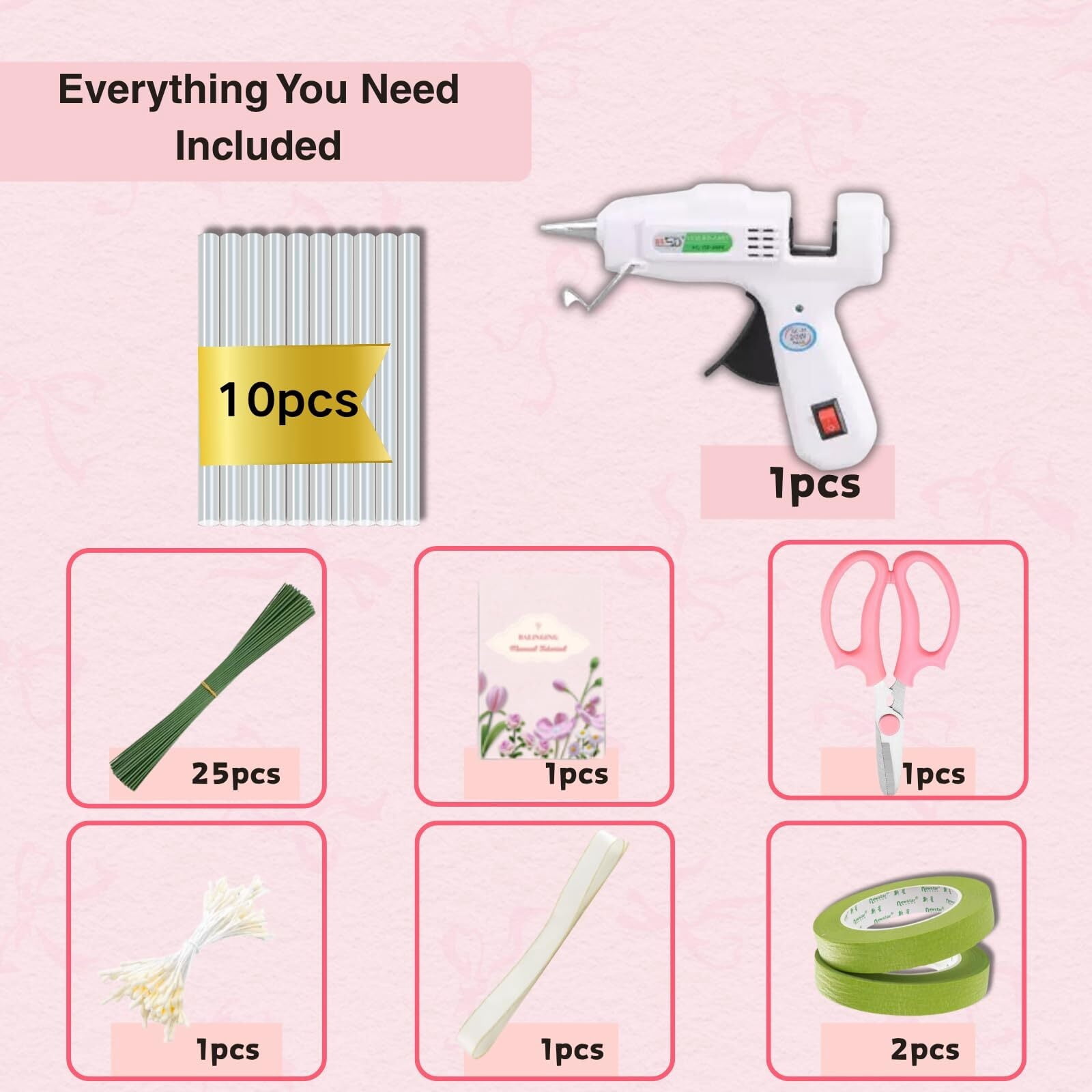 500Piece Pipe Cleaners Flowers Kit, Chenille Stems for DIY Flower Making, Crafts and Art Projects, Creative Holiday Decoration Supplies
