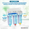 thumbnail image 4 of 3-Stage Standard Whole House Iron Manganese Water Filtration System, Sediment + Iron + CTO, 4 of 6